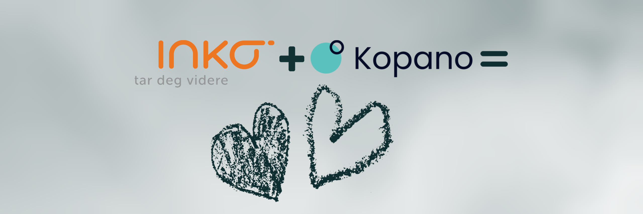 Logo for Inko og Kopano med hjerter